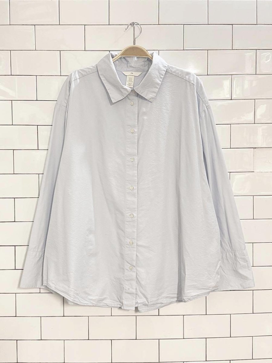 h&m thick cuff full button poplin shirt - good market thrift store