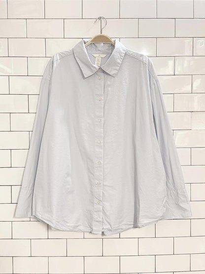 h&m thick cuff full button poplin shirt - good market thrift store