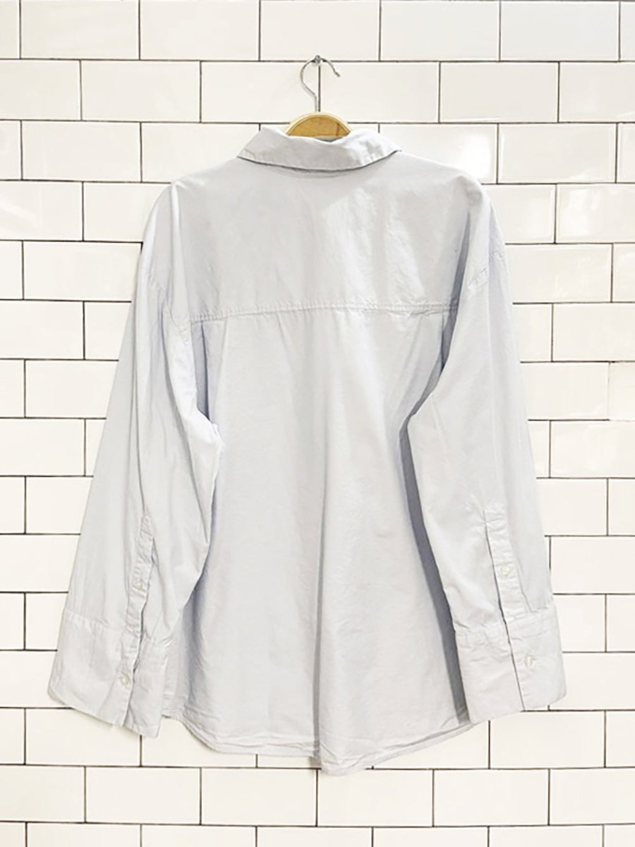 h&m thick cuff full button poplin shirt - good market thrift store