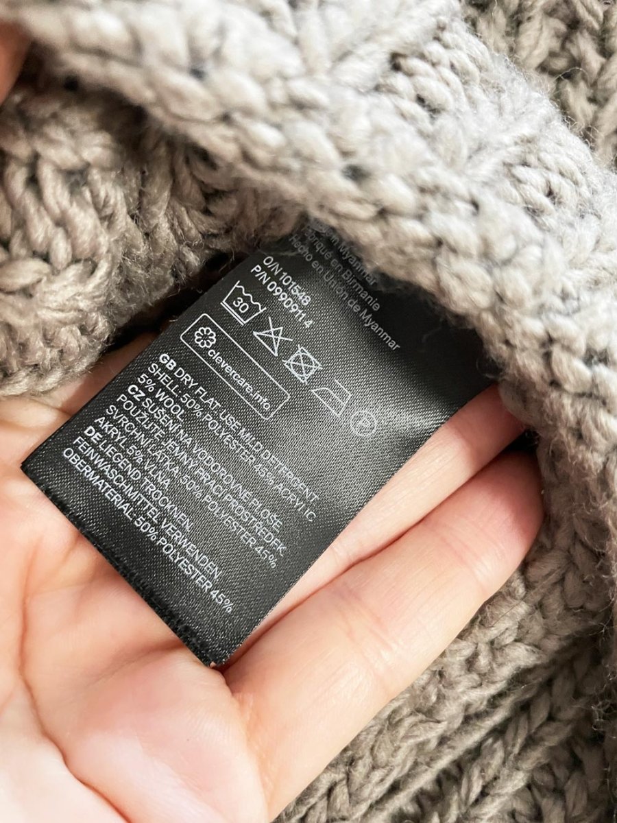 h&m wool - blend chunky knit sweater - good market thrift store