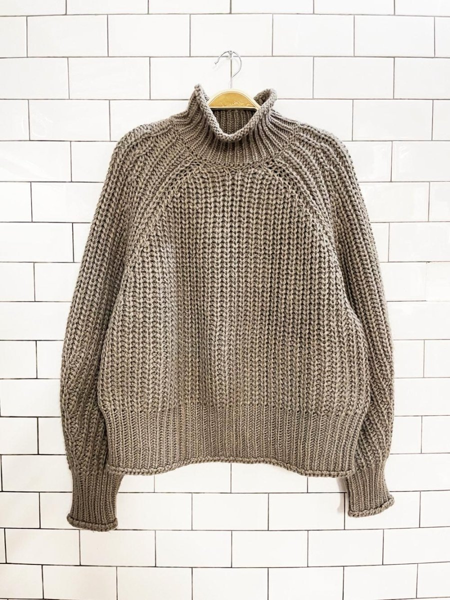 h&m wool - blend chunky knit sweater - good market thrift store