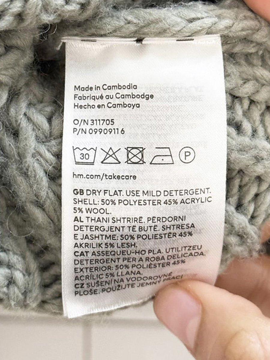 h&m wool - blend chunky knit sweater - good market thrift store