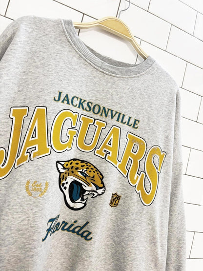 h&m x nfl jacksonville jaguars crewneck sweatshirt - good market thrift store