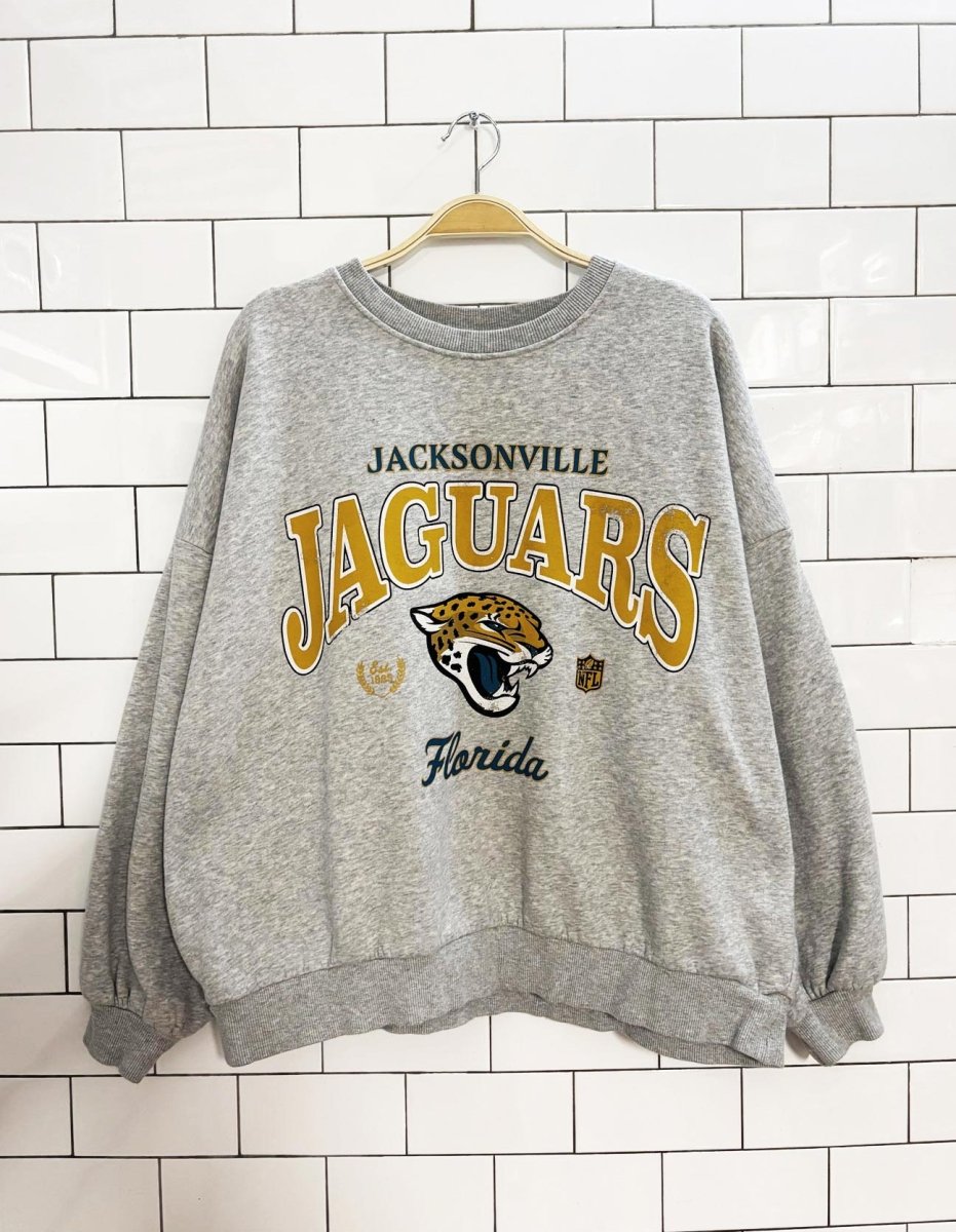 h&m x nfl jacksonville jaguars crewneck sweatshirt - good market thrift store