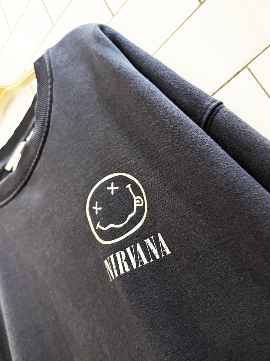 h&m x nirvana cozy crewneck sweatshirt - good market thrift store
