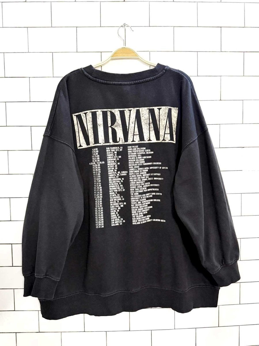 h&m x nirvana cozy crewneck sweatshirt - good market thrift store
