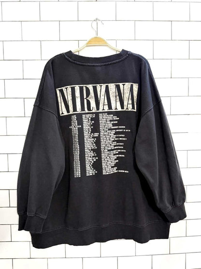 h&m x nirvana cozy crewneck sweatshirt - good market thrift store