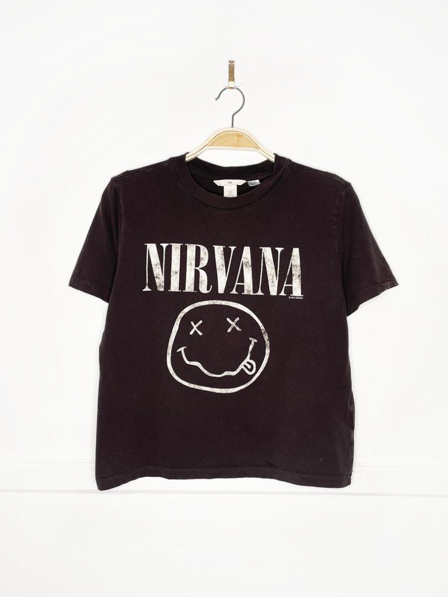 h&m x nirvana smiley face tee - good market thrift store