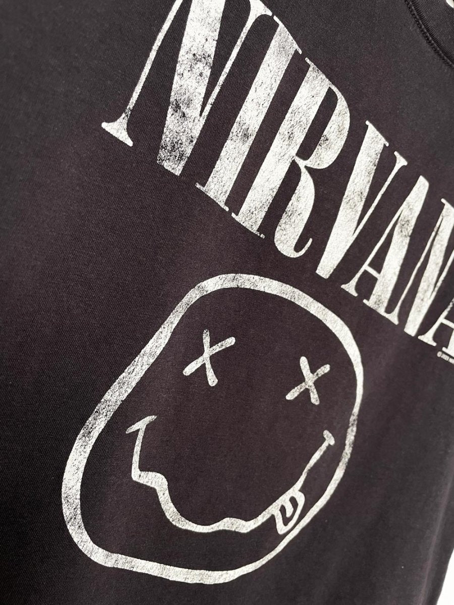 h&m x nirvana smiley face tee - good market thrift store