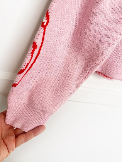 h&m x smiley holiday knit sweater - good market thrift store
