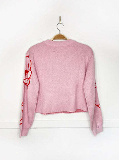 h&m x smiley holiday knit sweater - good market thrift store