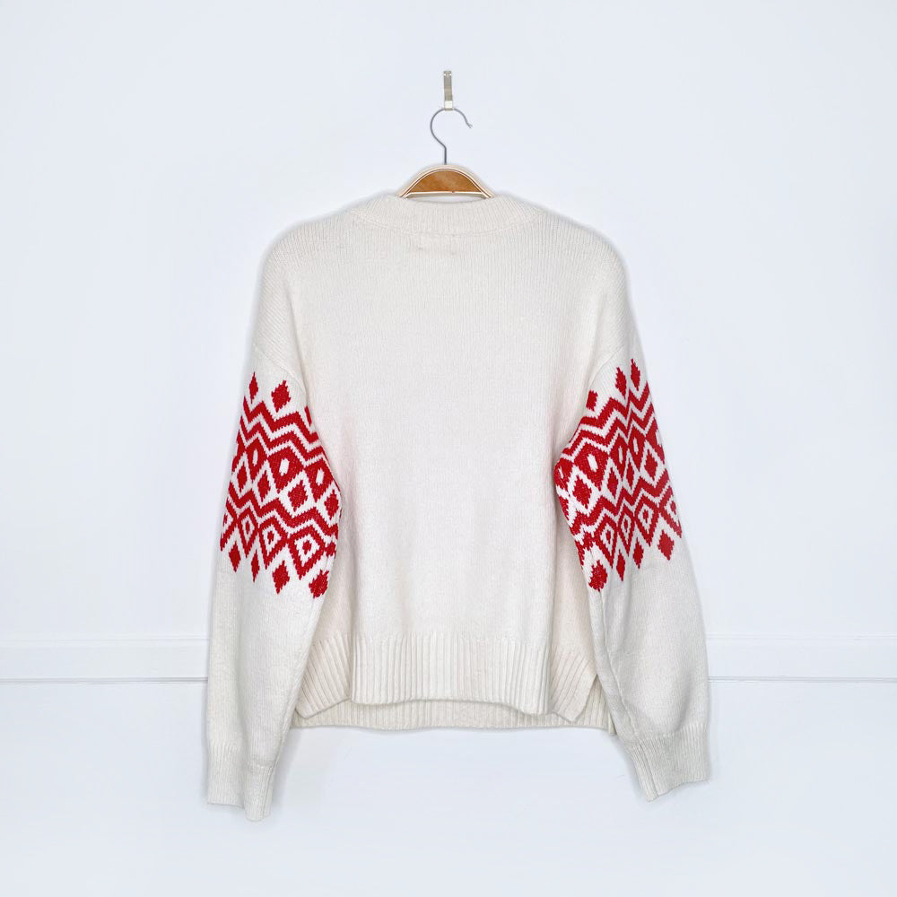 h&m fair isle holiday knit sweater