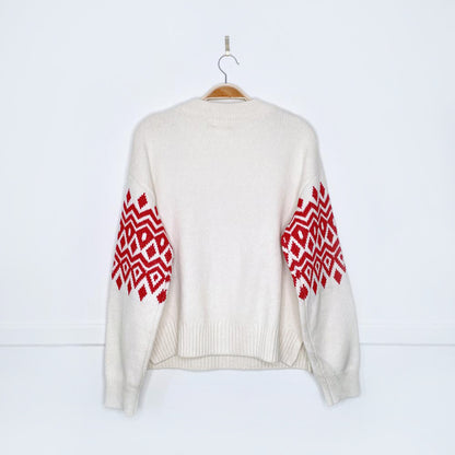 h&m fair isle holiday knit sweater