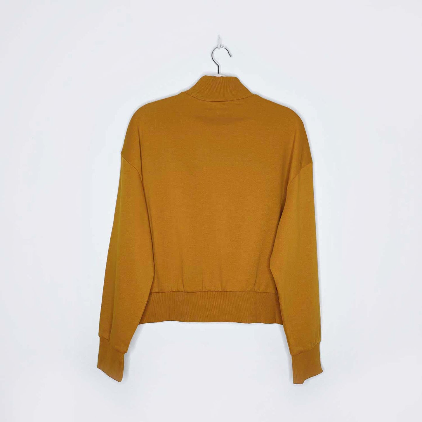 h&m l'hiver flocked mock neck sweatshirt - size medium