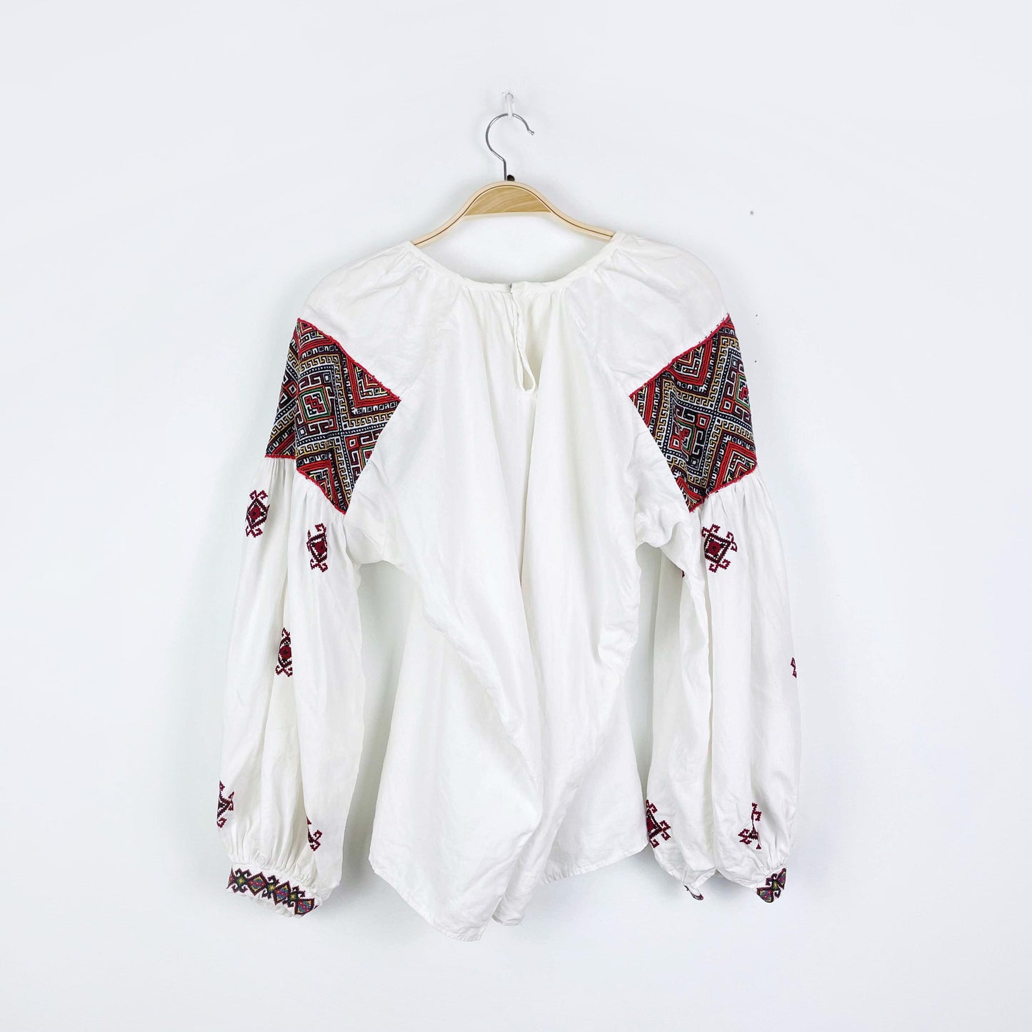 vintage 60s boho embroidered folk peasant blouse