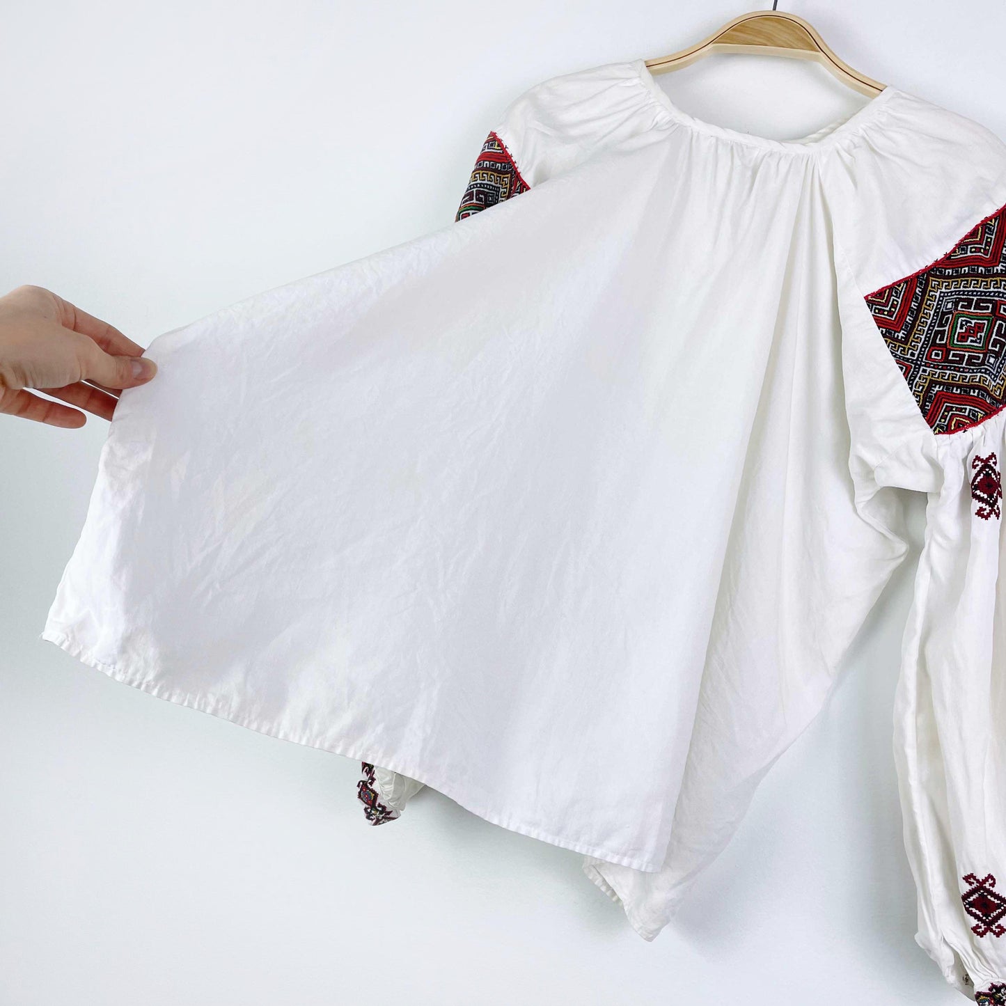 vintage 60s boho embroidered folk peasant blouse