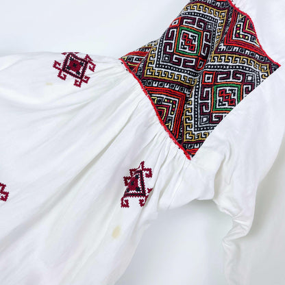 vintage 60s boho embroidered folk peasant blouse