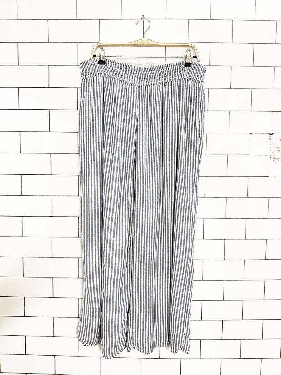 hollister blue stripe baggy wide leg lounge pants - good market thrift store
