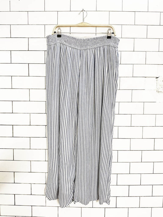 hollister blue stripe baggy wide leg lounge pants - good market thrift store