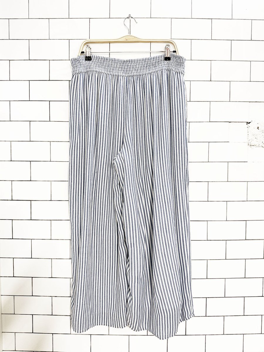 hollister blue stripe baggy wide leg lounge pants - good market thrift store