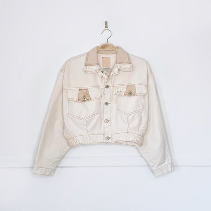 vintage 90s hollywood crop denim jacket