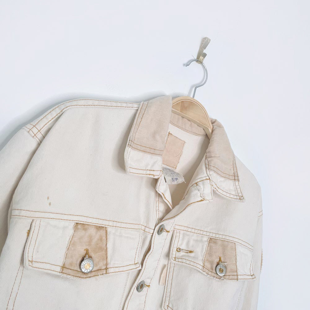 vintage 90s hollywood crop denim jacket