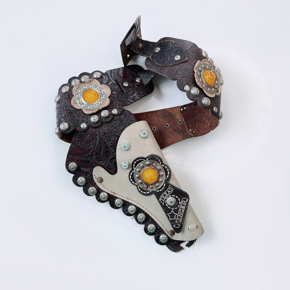 vintage 50's texas ranger leather gun holster