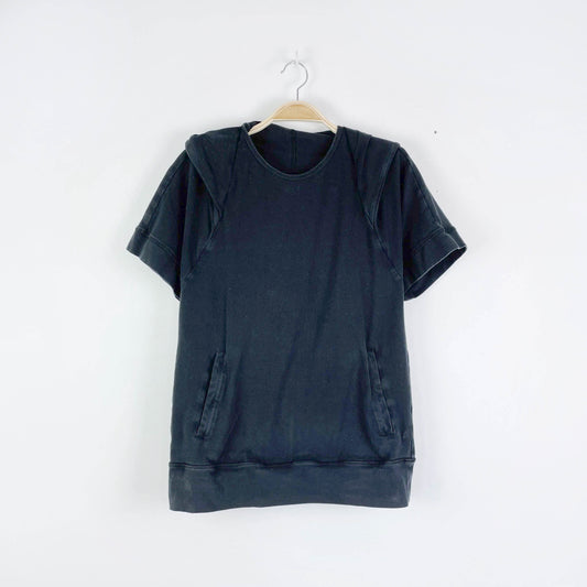 lululemon black short sleeve hoodie
