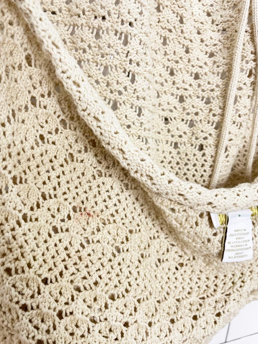 house of harlow 1960 crochet knit halter top - good market thrift store