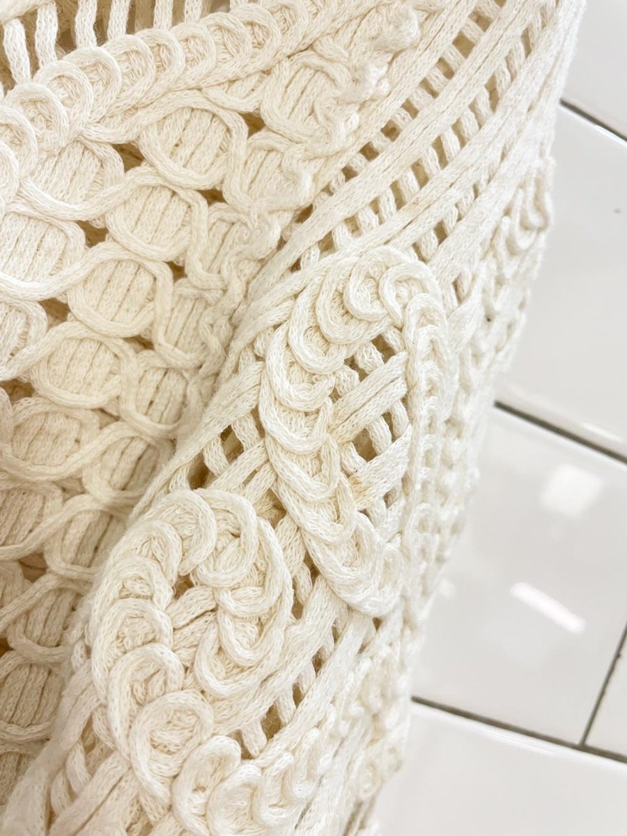 house of harlow 1960 crochet knit long sleeve top - good market thrift store