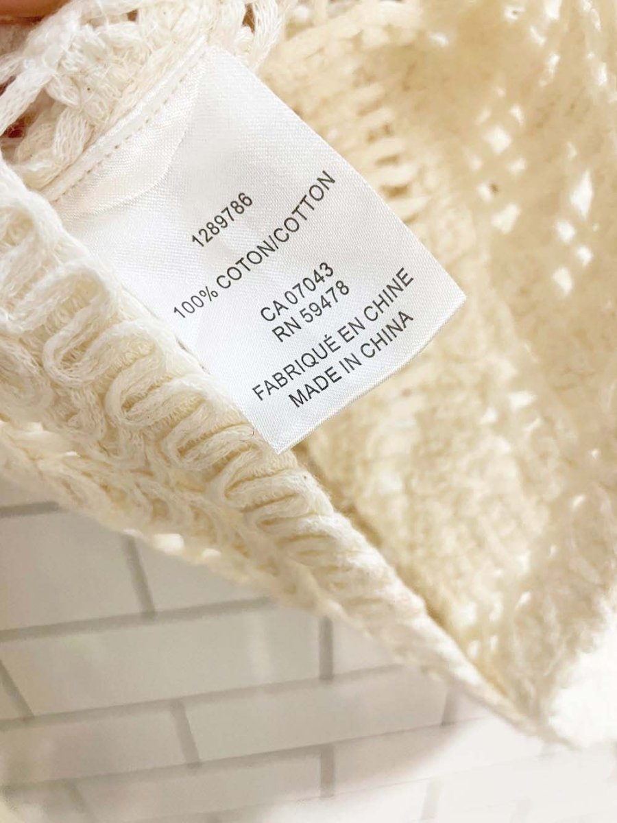 house of harlow 1960 crochet knit long sleeve top - good market thrift store