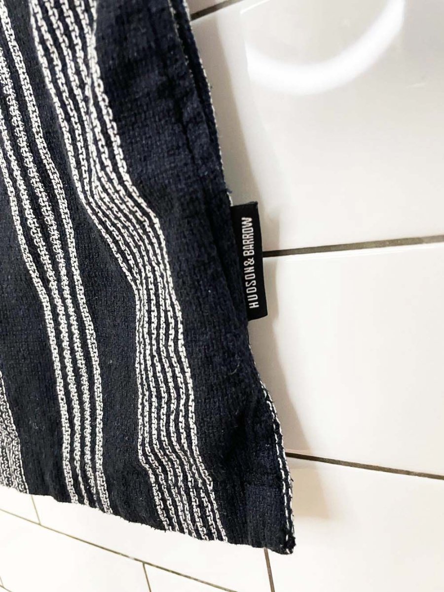 hudson & barrow woven striped full button shirt | made in india - good market thrift store