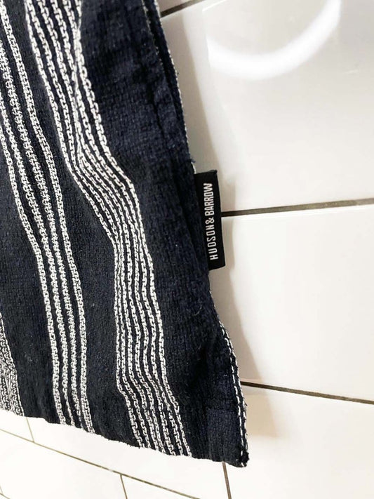hudson & barrow woven striped full button shirt | made in india - good market thrift store
