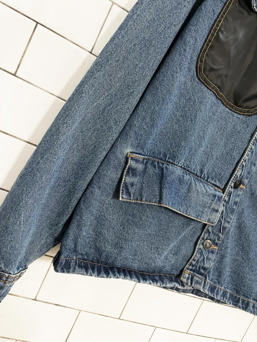 hudson nylon pocket denim trucker jacket - good market thrift store