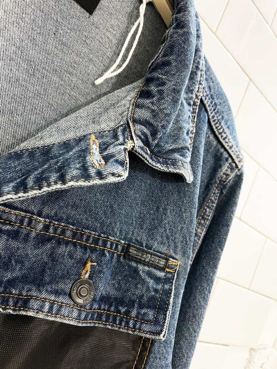 hudson nylon pocket denim trucker jacket - good market thrift store