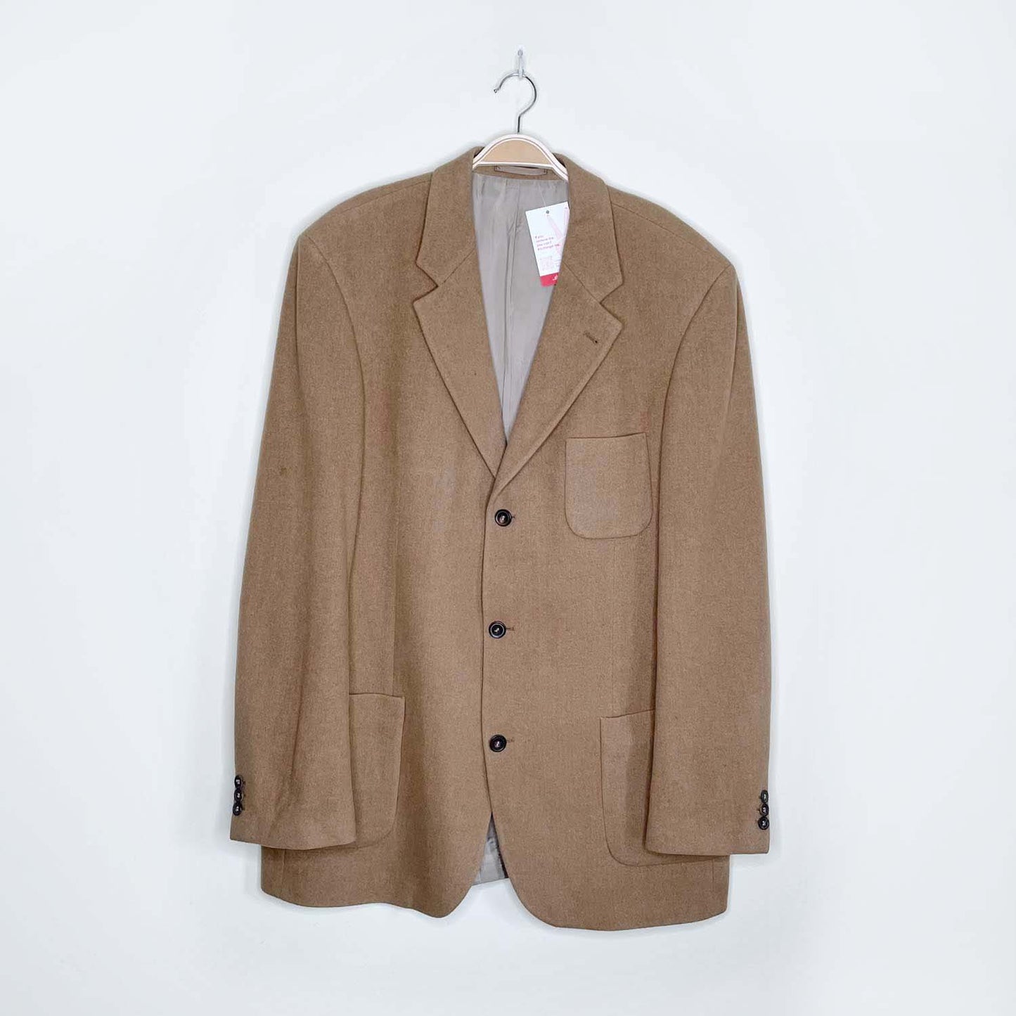 hugo boss wool-angora camel sport coat - size xl