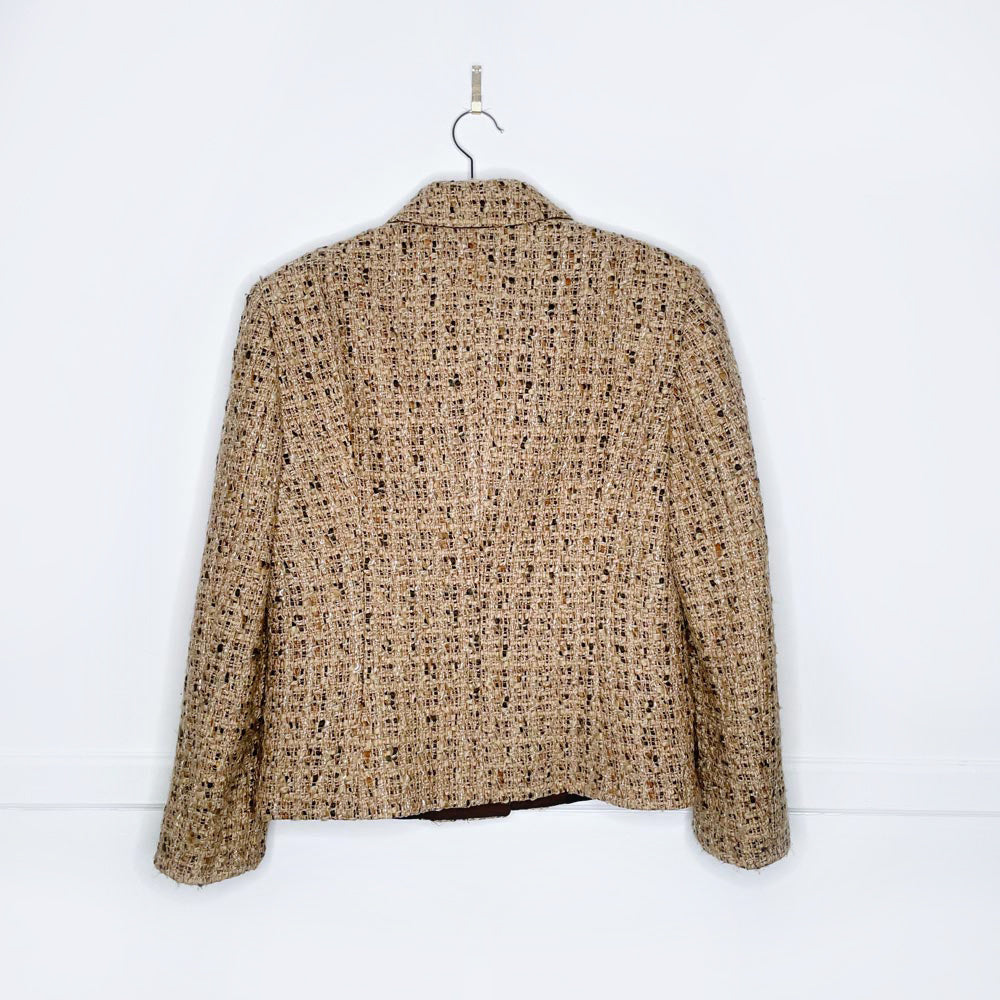 hugo boss wool-blend tweed skirt suit