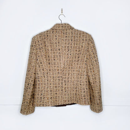 hugo boss wool-blend tweed skirt suit