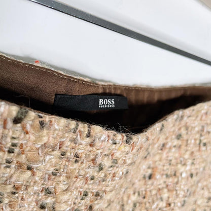 hugo boss wool-blend tweed skirt suit