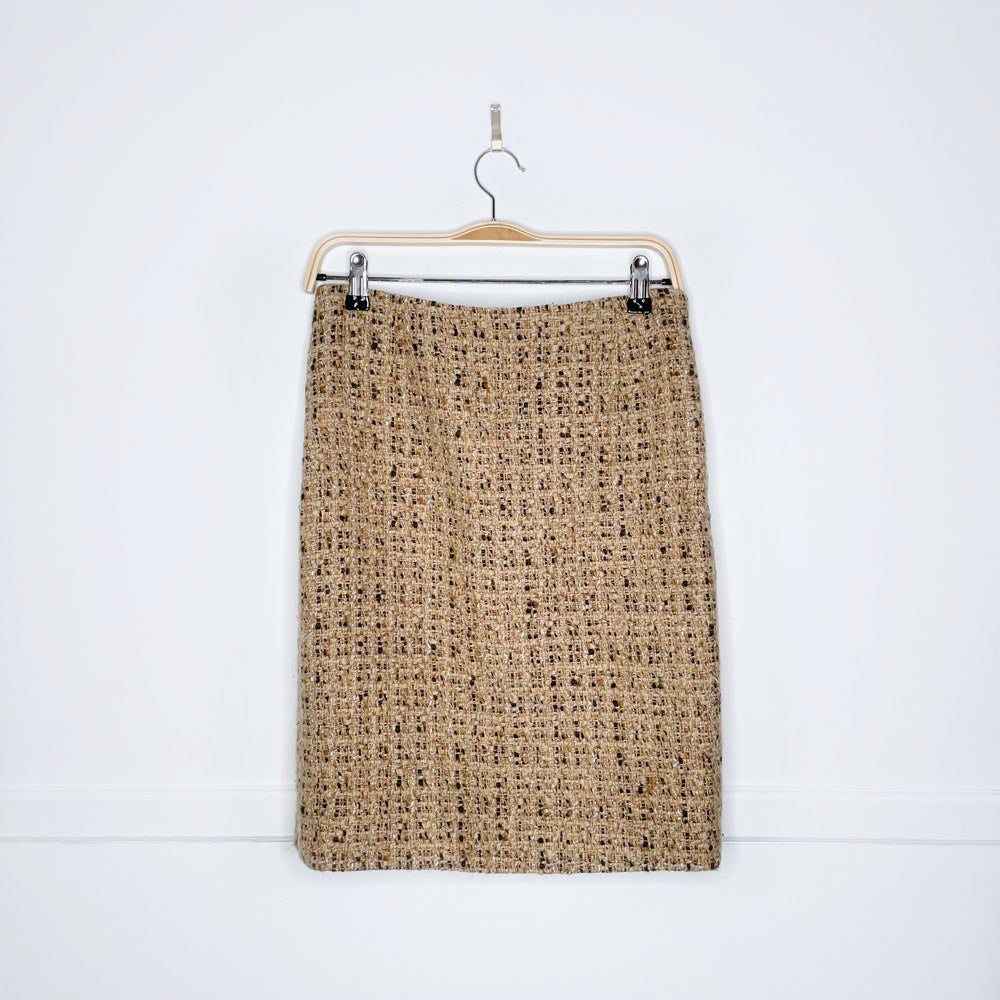 hugo boss wool-blend tweed skirt suit