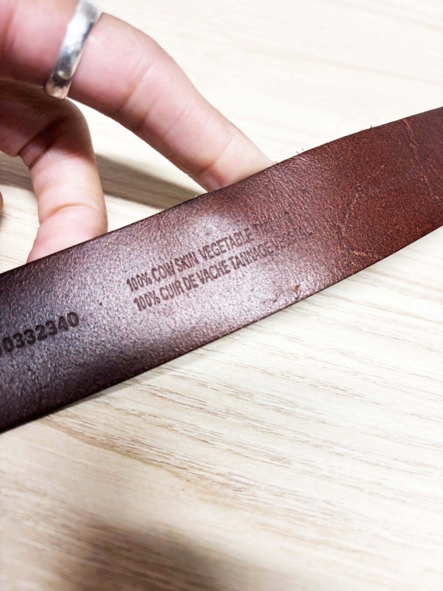 hugo boss brown leather belt - good market thrift store