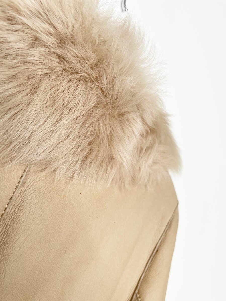 hugo boss penny lane shearling jacket | made in Turkey - good market thrift store