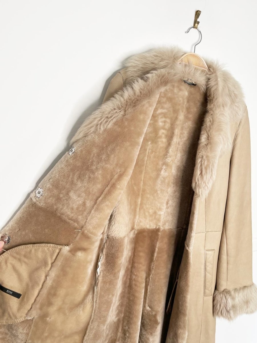 hugo boss penny lane shearling jacket | made in Turkey - good market thrift store