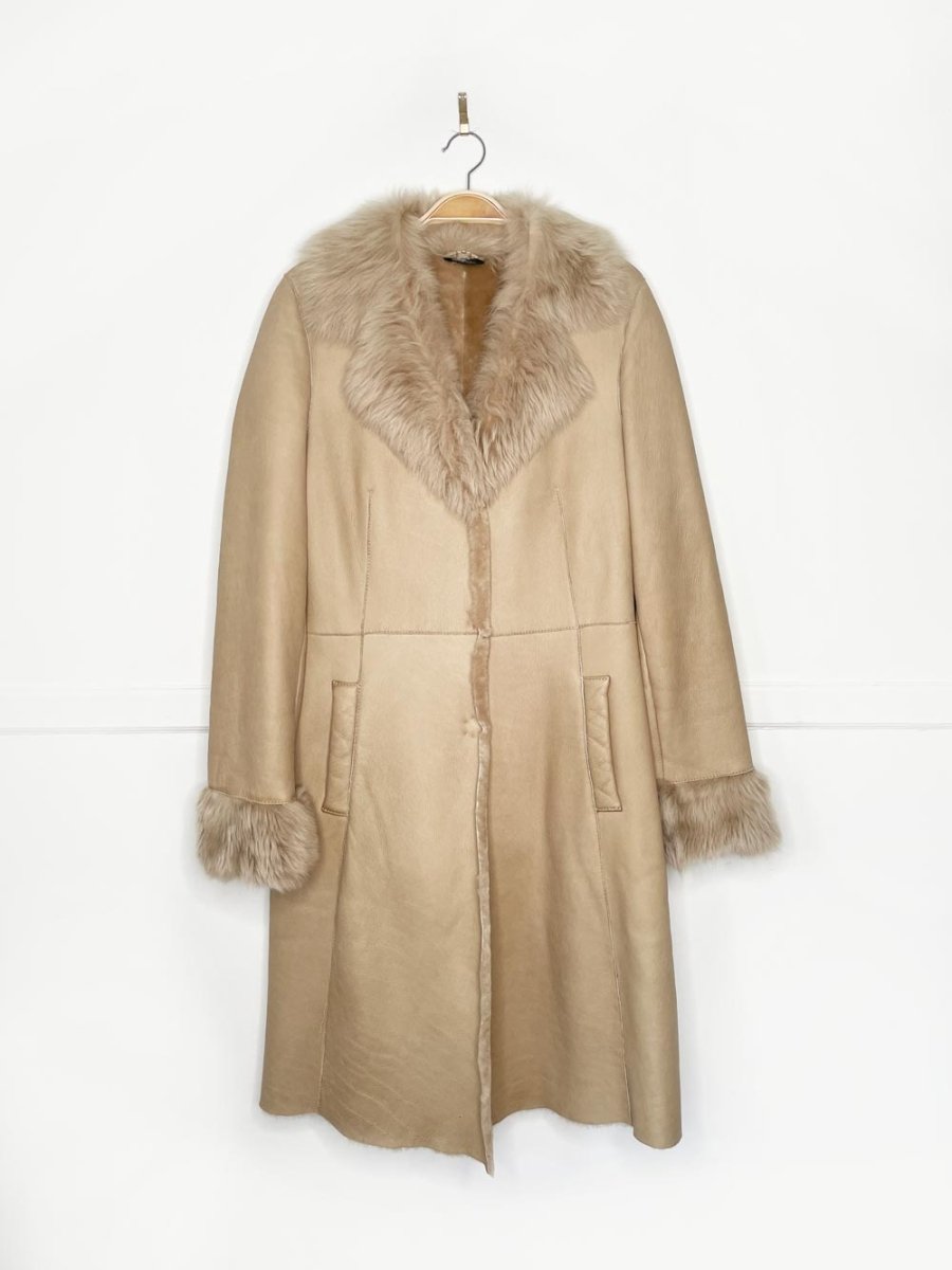 hugo boss penny lane shearling jacket | made in Turkey - good market thrift store