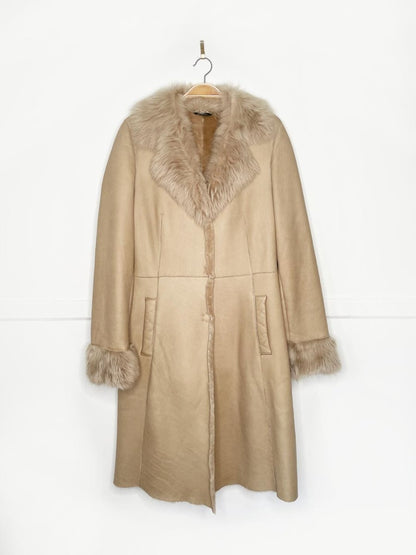 hugo boss penny lane shearling jacket | made in Turkey - good market thrift store