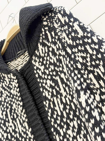 hugo boss wool - blend chunky knit cocoon cardigan | made in Italy - good market thrift store