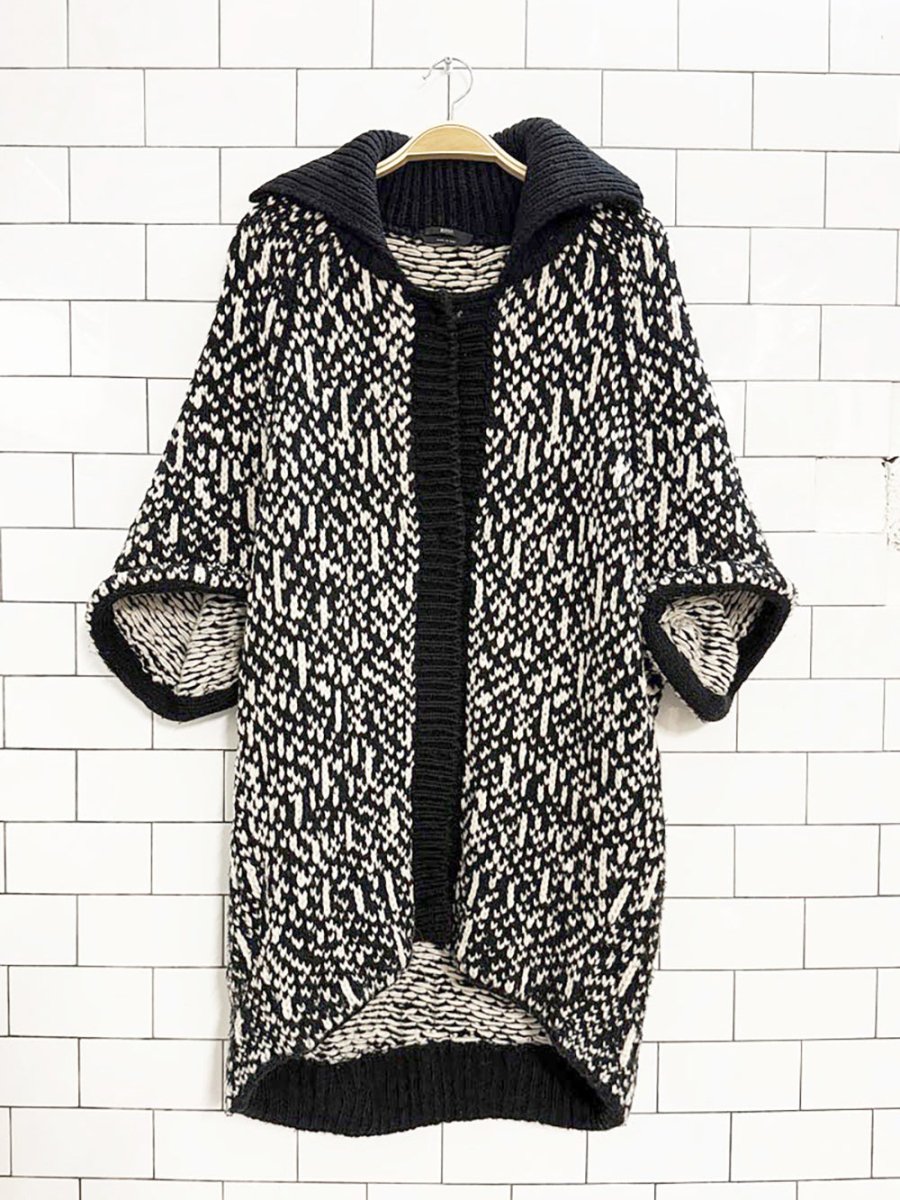 hugo boss wool - blend chunky knit cocoon cardigan | made in Italy - good market thrift store