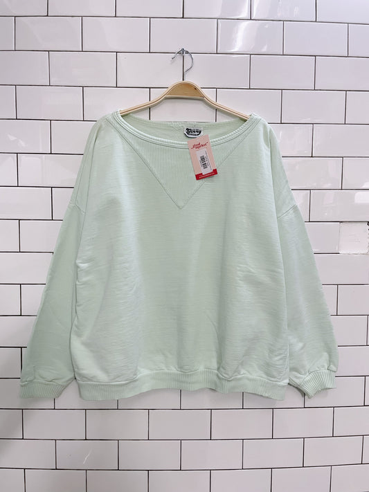 vintage cotton ginny sea foam boxy crew