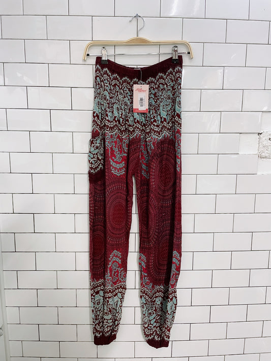 harem pants medallion side pocket loungers