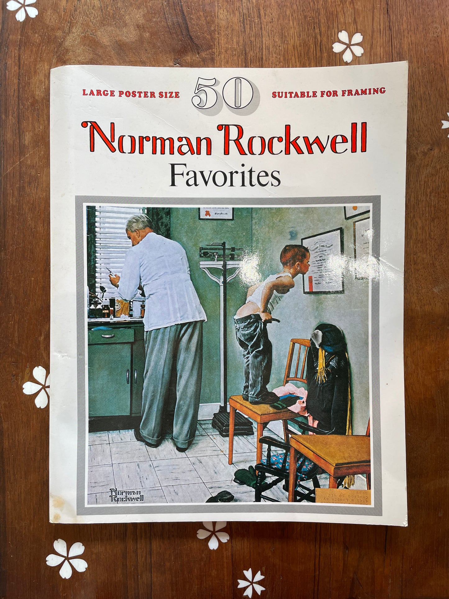 vintage 70s norman rockwell 50 favorites poster book